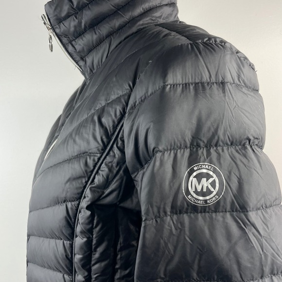 Michael Kors Womens Black Packable Down Puffer Jacket Coat M 137079 - Picture 3 of 10